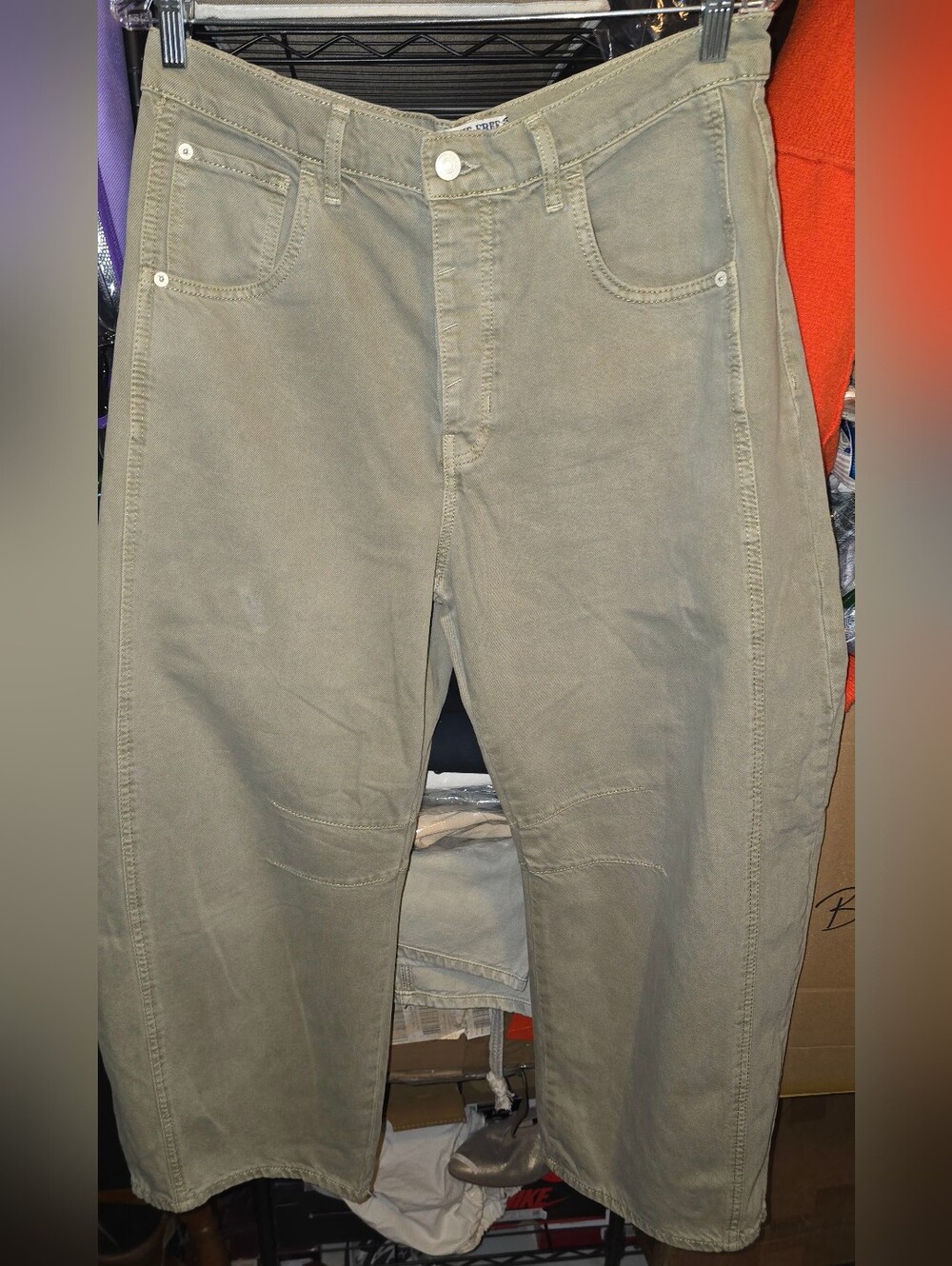 WE THE FREE PEOPLE GOOD LUCK MID RISE BARREL JEANS - Picture 5 of 6